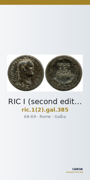 RIC I (second edition) Galba 385 — CANOA