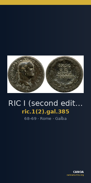 RIC I (second edition) Galba 385 — CANOA