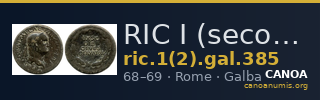 RIC I (second edition) Galba 385 — CANOA