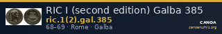 RIC I (second edition) Galba 385 — CANOA