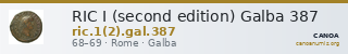 RIC I (second edition) Galba 387 — CANOA