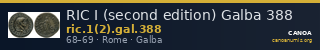 RIC I (second edition) Galba 388 — CANOA