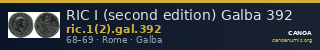 RIC I (second edition) Galba 392 — CANOA