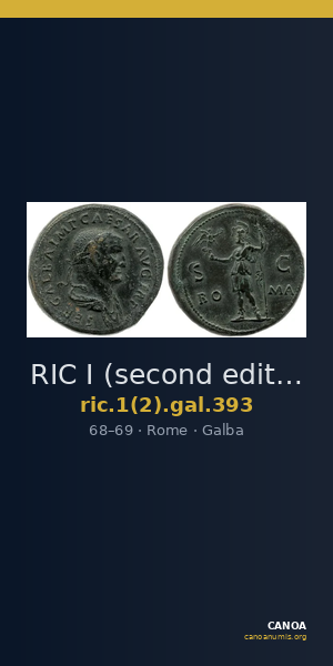 RIC I (second edition) Galba 393 — CANOA