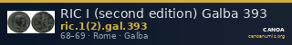 RIC I (second edition) Galba 393 — CANOA