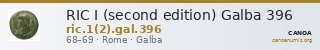 RIC I (second edition) Galba 396 — CANOA