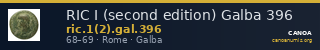 RIC I (second edition) Galba 396 — CANOA
