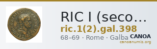 RIC I (second edition) Galba 398 — CANOA