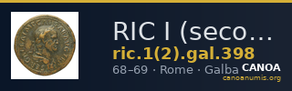 RIC I (second edition) Galba 398 — CANOA