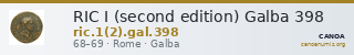 RIC I (second edition) Galba 398 — CANOA