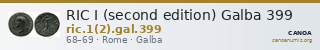 RIC I (second edition) Galba 399 — CANOA