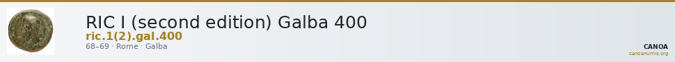 RIC I (second edition) Galba 400 — CANOA