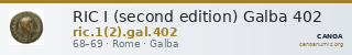 RIC I (second edition) Galba 402 — CANOA