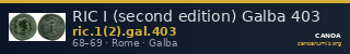 RIC I (second edition) Galba 403 — CANOA
