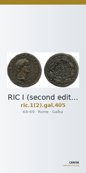 RIC I (second edition) Galba 405 — CANOA