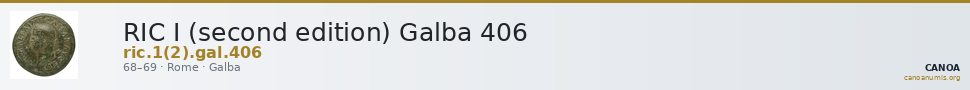 RIC I (second edition) Galba 406 — CANOA