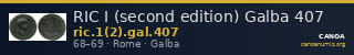RIC I (second edition) Galba 407 — CANOA