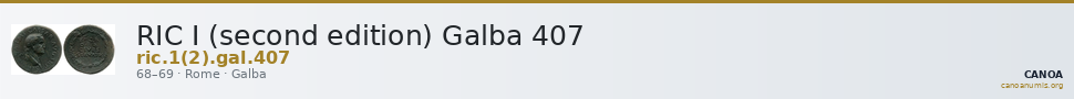 RIC I (second edition) Galba 407 — CANOA