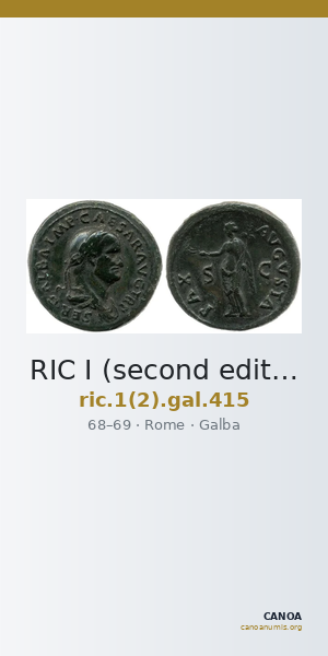 RIC I (second edition) Galba 415 — CANOA