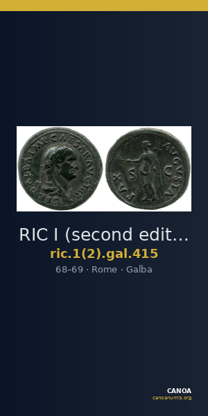 RIC I (second edition) Galba 415 — CANOA