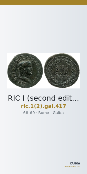 RIC I (second edition) Galba 417 — CANOA