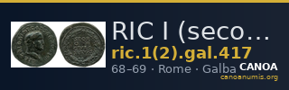 RIC I (second edition) Galba 417 — CANOA