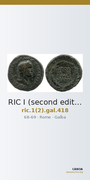 RIC I (second edition) Galba 418 — CANOA