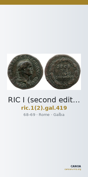 RIC I (second edition) Galba 419 — CANOA