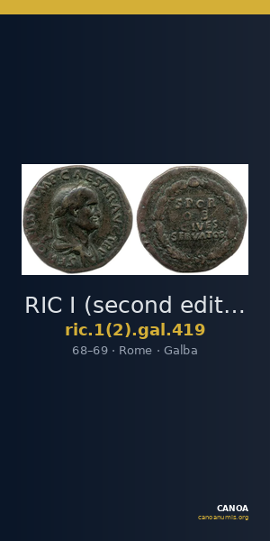 RIC I (second edition) Galba 419 — CANOA