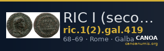 RIC I (second edition) Galba 419 — CANOA