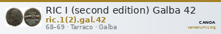 RIC I (second edition) Galba 42 — CANOA