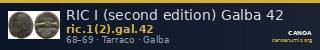 RIC I (second edition) Galba 42 — CANOA
