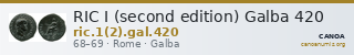 RIC I (second edition) Galba 420 — CANOA