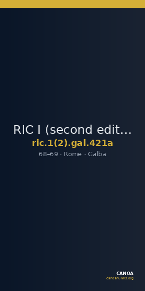 RIC I (second edition) Galba 421a — CANOA