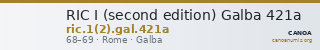 RIC I (second edition) Galba 421a — CANOA
