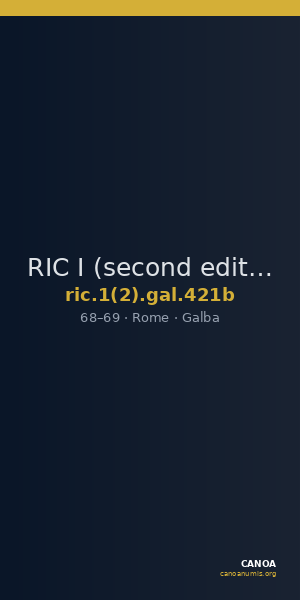 RIC I (second edition) Galba 421b — CANOA