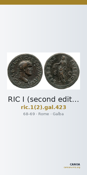 RIC I (second edition) Galba 423 — CANOA