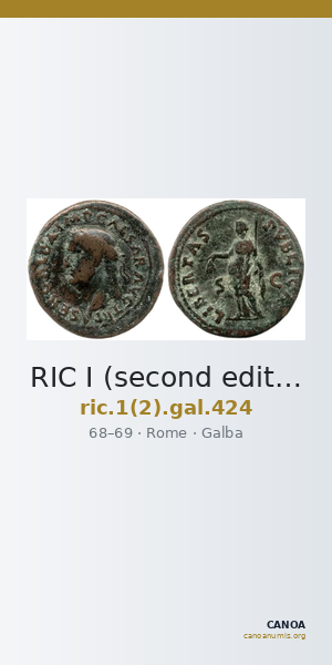 RIC I (second edition) Galba 424 — CANOA