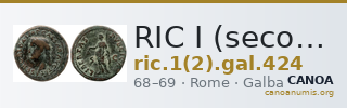 RIC I (second edition) Galba 424 — CANOA