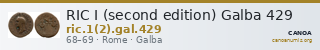 RIC I (second edition) Galba 429 — CANOA
