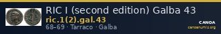 RIC I (second edition) Galba 43 — CANOA