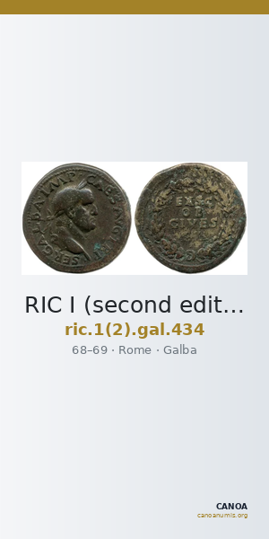 RIC I (second edition) Galba 434 — CANOA