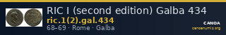 RIC I (second edition) Galba 434 — CANOA