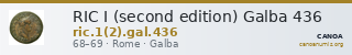 RIC I (second edition) Galba 436 — CANOA