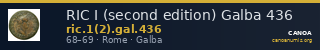 RIC I (second edition) Galba 436 — CANOA