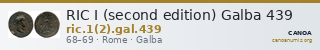 RIC I (second edition) Galba 439 — CANOA