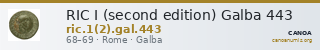 RIC I (second edition) Galba 443 — CANOA