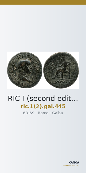 RIC I (second edition) Galba 445 — CANOA
