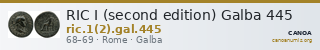 RIC I (second edition) Galba 445 — CANOA