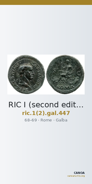 RIC I (second edition) Galba 447 — CANOA